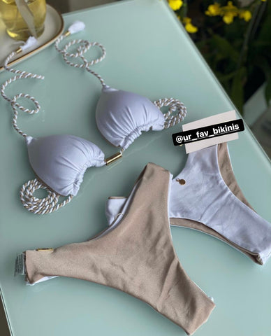 Bikini Reversível Beige