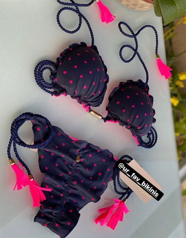 Bikini Reversível Pink Polka